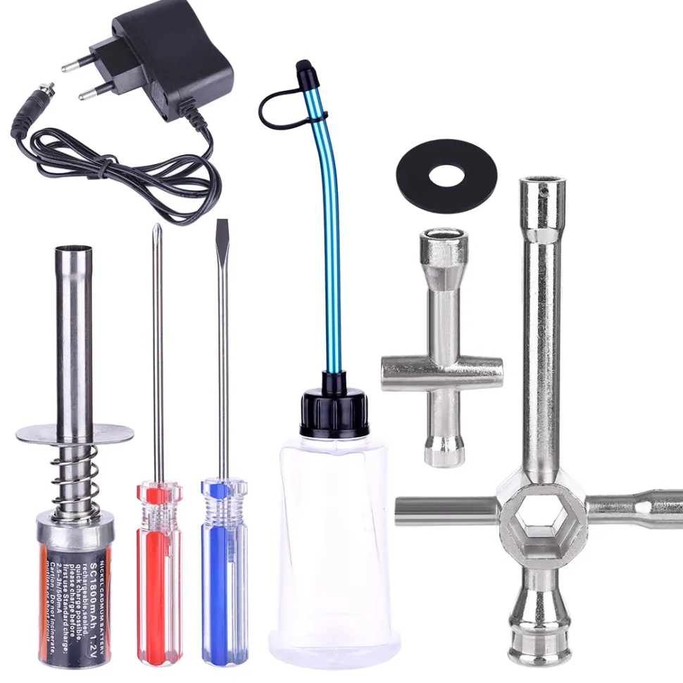 RC Engine Starter Kit Glow Plug Igniter Tools for 1:10 RC Car Engine HSP 80141 80142A