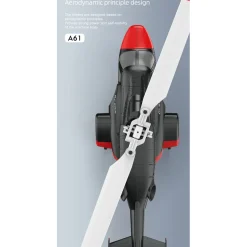 RC ERA A61 1/52 Scale Airwolf 2.4G 4CH Single Rotor Flybarless Mini RC Helicopter Model with Optical Flow Altitude Hold RTF
