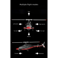 RC ERA A61 1/52 Scale Airwolf 2.4G 4CH Single Rotor Flybarless Mini RC Helicopter Model with Optical Flow Altitude Hold RTF