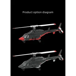 RC ERA A61 1/52 Scale Airwolf 2.4G 4CH Single Rotor Flybarless Mini RC Helicopter Model with Optical Flow Altitude Hold RTF