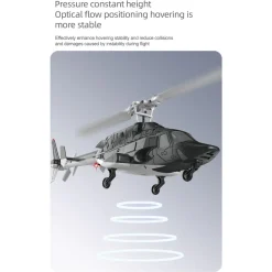 RC ERA A61 1/52 Scale Airwolf 2.4G 4CH Single Rotor Flybarless Mini RC Helicopter Model with Optical Flow Altitude Hold RTF