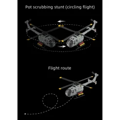 RC ERA C186S BO105 1/48 Scale 2.4G 6CH Single-Rotor Flybarless Realistic Intelligent RC Helicopter Model with Barometric Altitude Hold, Optical Flow Positioning, One-Key TOL & Missile Mounting Rack (RTF)