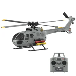 RC ERA C186S BO105 1/48 Scale 2.4G 6CH Single-Rotor Flybarless Realistic Intelligent RC Helicopter Model with Barometric Altitude Hold, Optical Flow Positioning, One-Key TOL & Missile Mounting Rack (RTF)