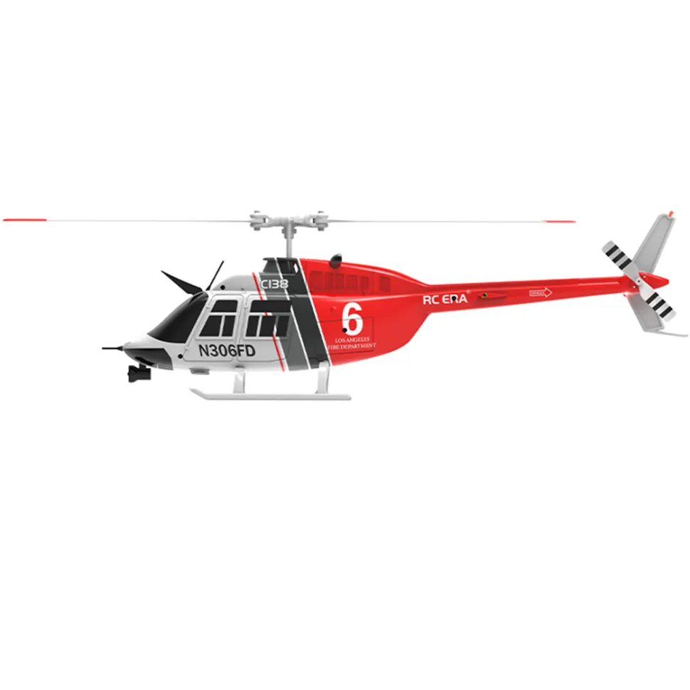 RC ERA C138 1/33 Scale BELL 206 Helicopter 2.4G 6CH Single-Rotor Gyroscopic Flying Aircraft Model