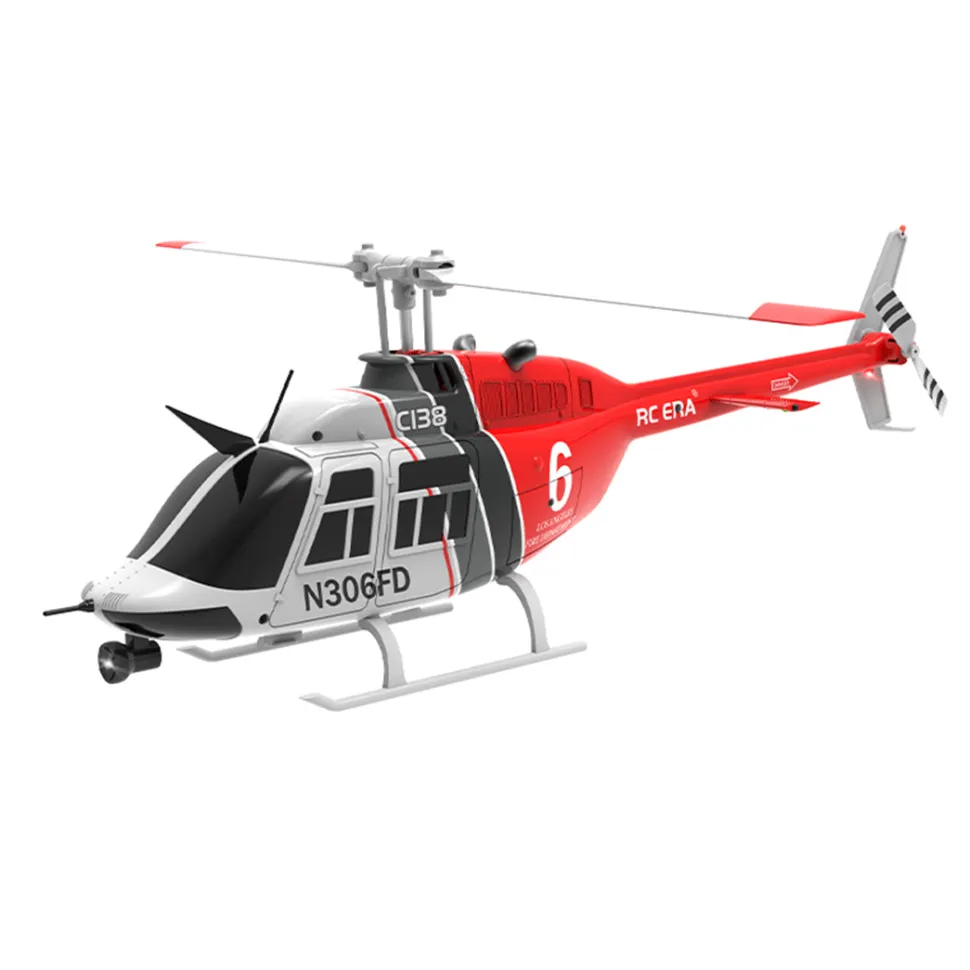RC ERA C138 1/33 Scale BELL 206 Helicopter 2.4G 6CH Single-Rotor Gyroscopic Flying Aircraft Model