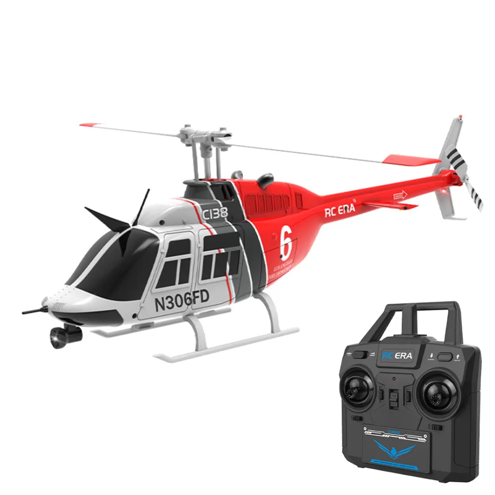 RC ERA C138 1/33 Scale BELL 206 Helicopter 2.4G 6CH Single-Rotor Gyroscopic Flying Aircraft Model