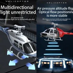 RC ERA C138 1/33 Scale BELL 206 Helicopter 2.4G 6CH Single-Rotor Gyroscopic Flying Aircraft Model