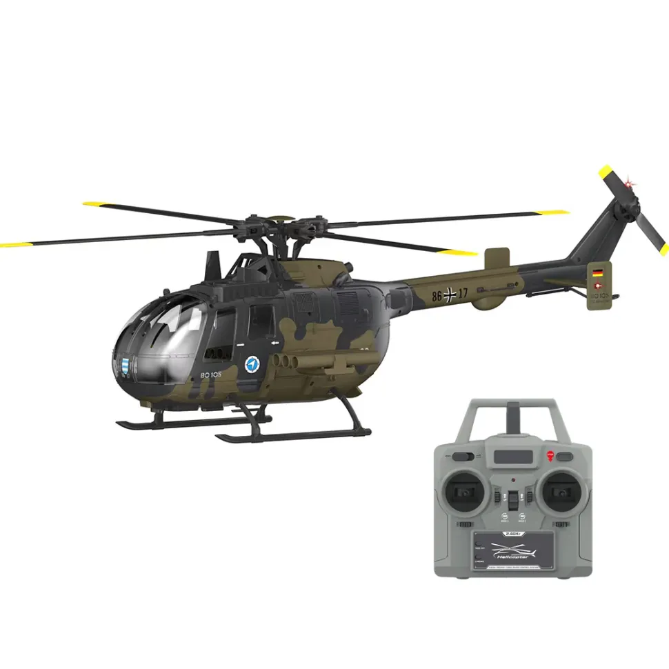 RC ERA C180 1/25 Scale 2.4G 6CH Single Rotor Flybarless RC Helicopter Model with Barometer, TOF LiDAR Altitude Hold & Optical Flow Positioning (RTF Version)