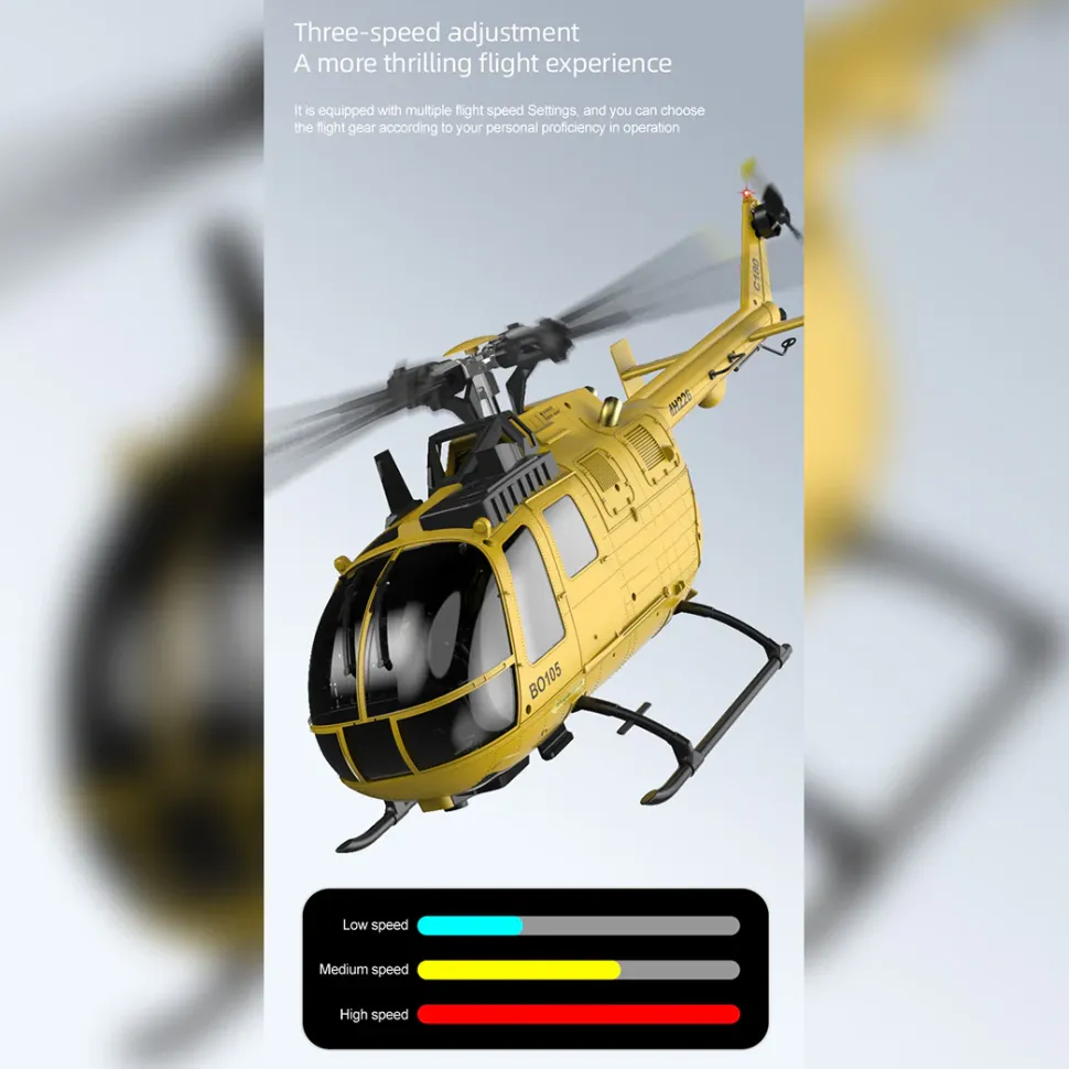 RC ERA C180 1/25 Scale 2.4G 6CH Single Rotor Flybarless RC Helicopter Model with Barometer, TOF LiDAR Altitude Hold & Optical Flow Positioning (RTF Version)