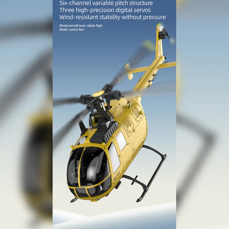 RC ERA C180 1/25 Scale 2.4G 6CH Single Rotor Flybarless RC Helicopter Model with Barometer, TOF LiDAR Altitude Hold & Optical Flow Positioning (RTF Version)