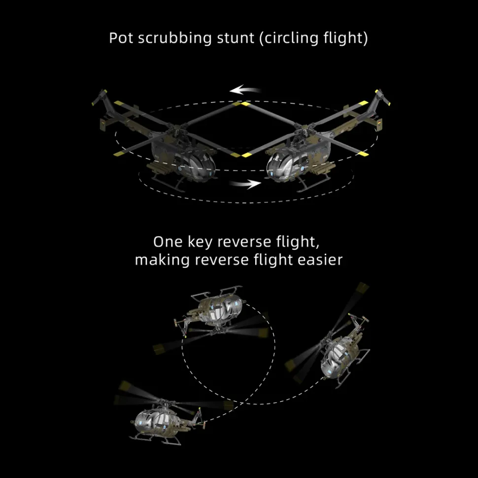 RC ERA C180 1/25 Scale 2.4G 6CH Single Rotor Flybarless RC Helicopter Model with Barometer, TOF LiDAR Altitude Hold & Optical Flow Positioning (RTF Version)