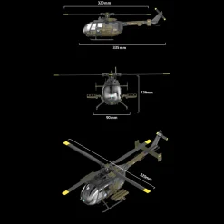 RC ERA C180 1/25 Scale 2.4G 6CH Single Rotor Flybarless RC Helicopter Model with Barometer, TOF LiDAR Altitude Hold & Optical Flow Positioning (RTF Version)