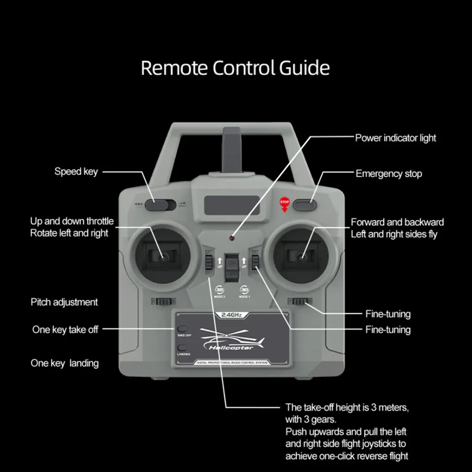 RC ERA C180 1/25 Scale 2.4G 6CH Single Rotor Flybarless RC Helicopter Model with Barometer, TOF LiDAR Altitude Hold & Optical Flow Positioning (RTF Version)