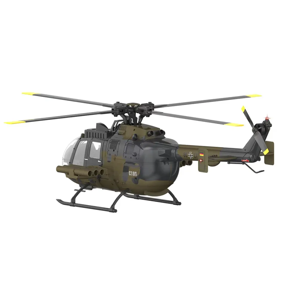 RC ERA C180 1/25 Scale 2.4G 6CH Single Rotor Flybarless RC Helicopter Model with Barometer, TOF LiDAR Altitude Hold & Optical Flow Positioning (RTF Version)
