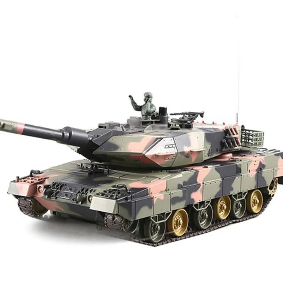 1/24 RC Tank German Leopard2 A5 Tank Model Military Vehicle Model Toys with Lights&Sounds