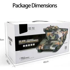 1/24 RC Tank German Leopard2 A5 Tank Model Military Vehicle Model Toys with Lights&Sounds