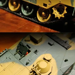 1/24 RC Tank German Leopard2 A5 Tank Model Military Vehicle Model Toys with Lights&Sounds