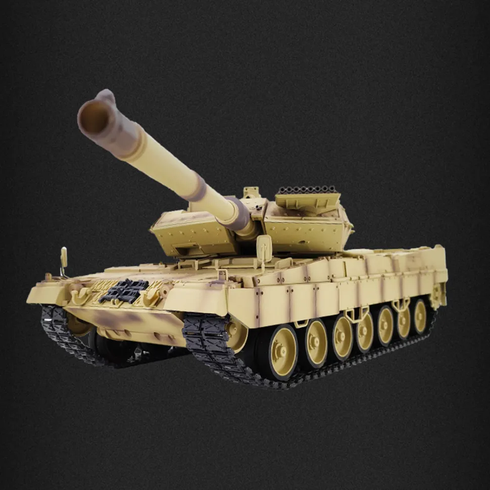 1/16 RC Tank 2.4G German Leopard 2A7 Main Battle Tank Vehicle Model Toys with Lights&Sounds (Basic Version)