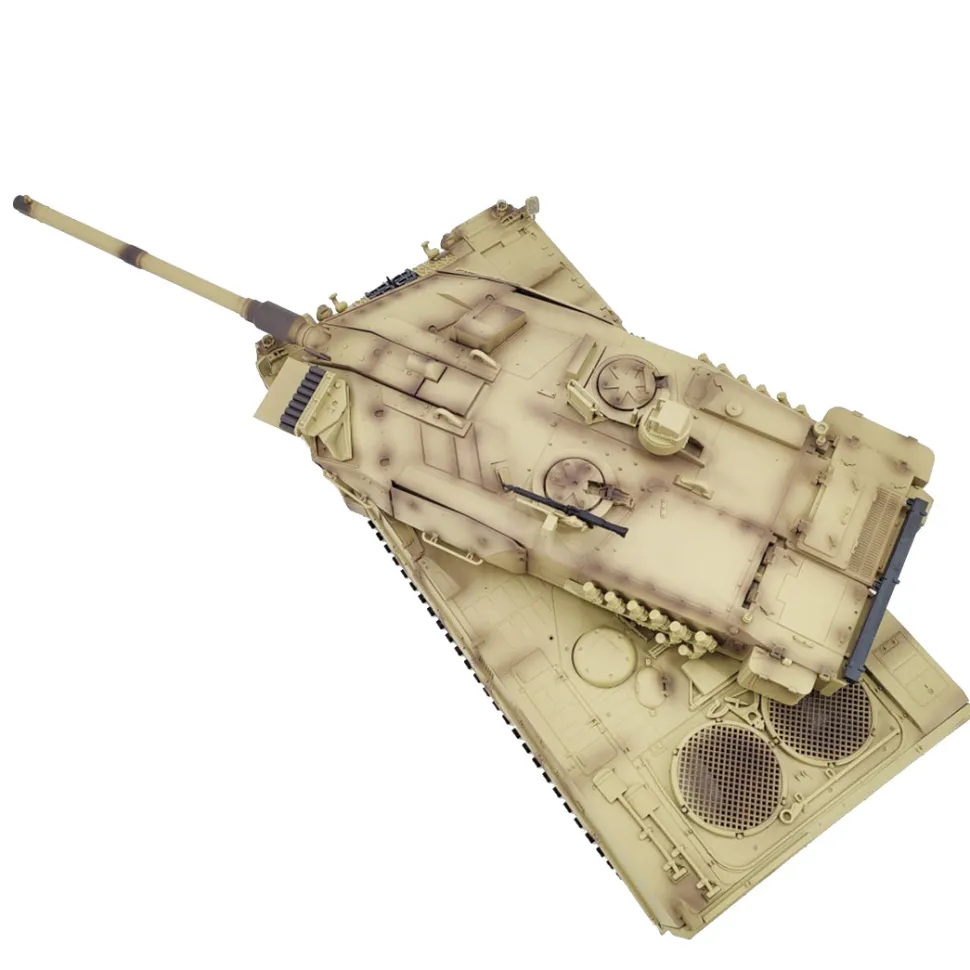 1/16 RC Tank 2.4G German Leopard 2A7 Main Battle Tank Vehicle Model Toys with Lights&Sounds (Basic Version)