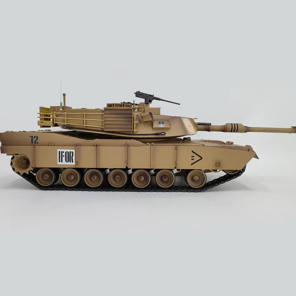 1/16 RC Tank 2.4G M1A2 RC Main Battle Tank Military Model (Upgraded Version/Yellow Ochre)