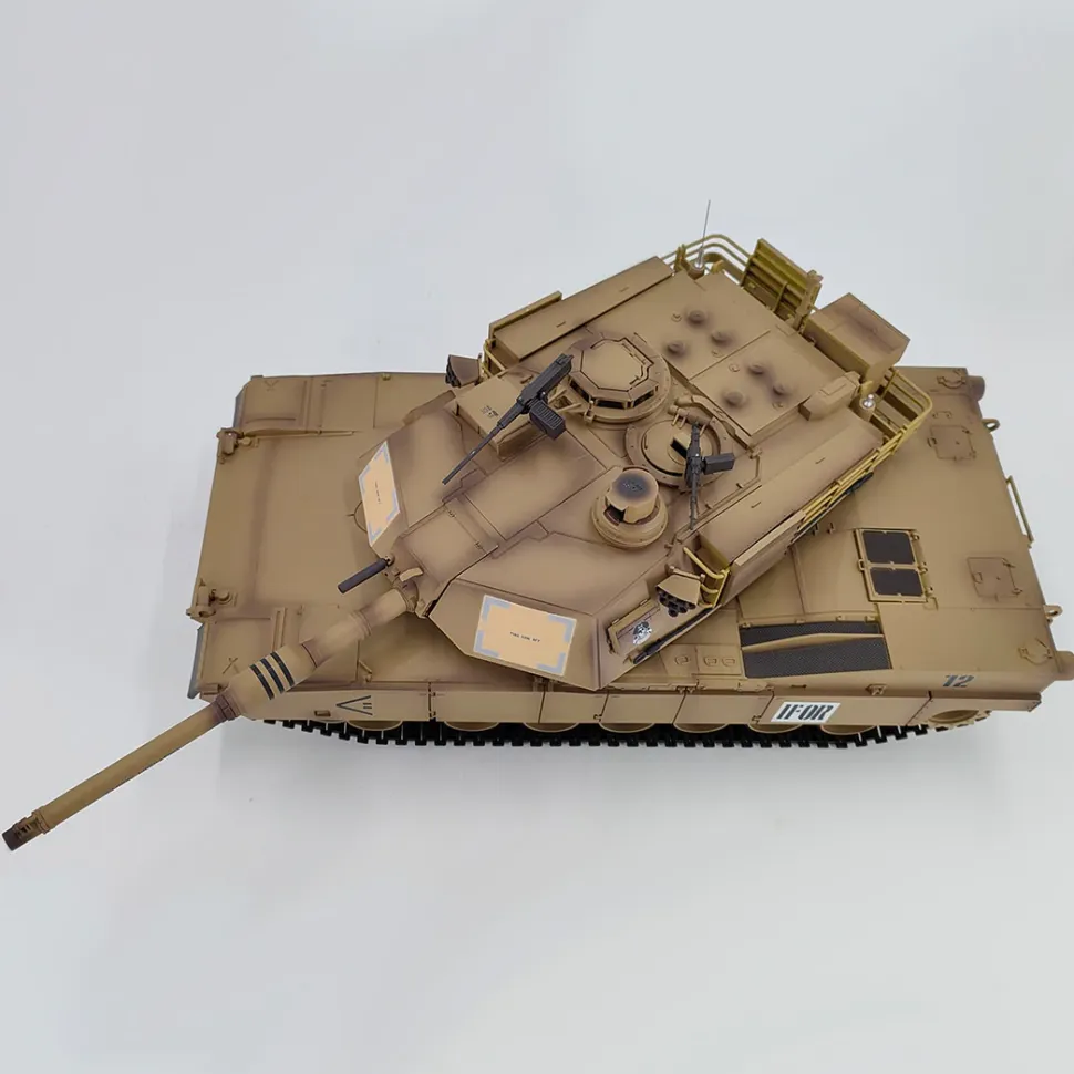 1/16 RC Tank 2.4G M1A2 RC Main Battle Tank Military Model (Upgraded Version/Yellow Ochre)