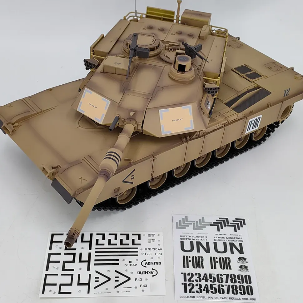 1/16 RC Tank 2.4G M1A2 RC Main Battle Tank Military Model (Upgraded Version/Yellow Ochre)