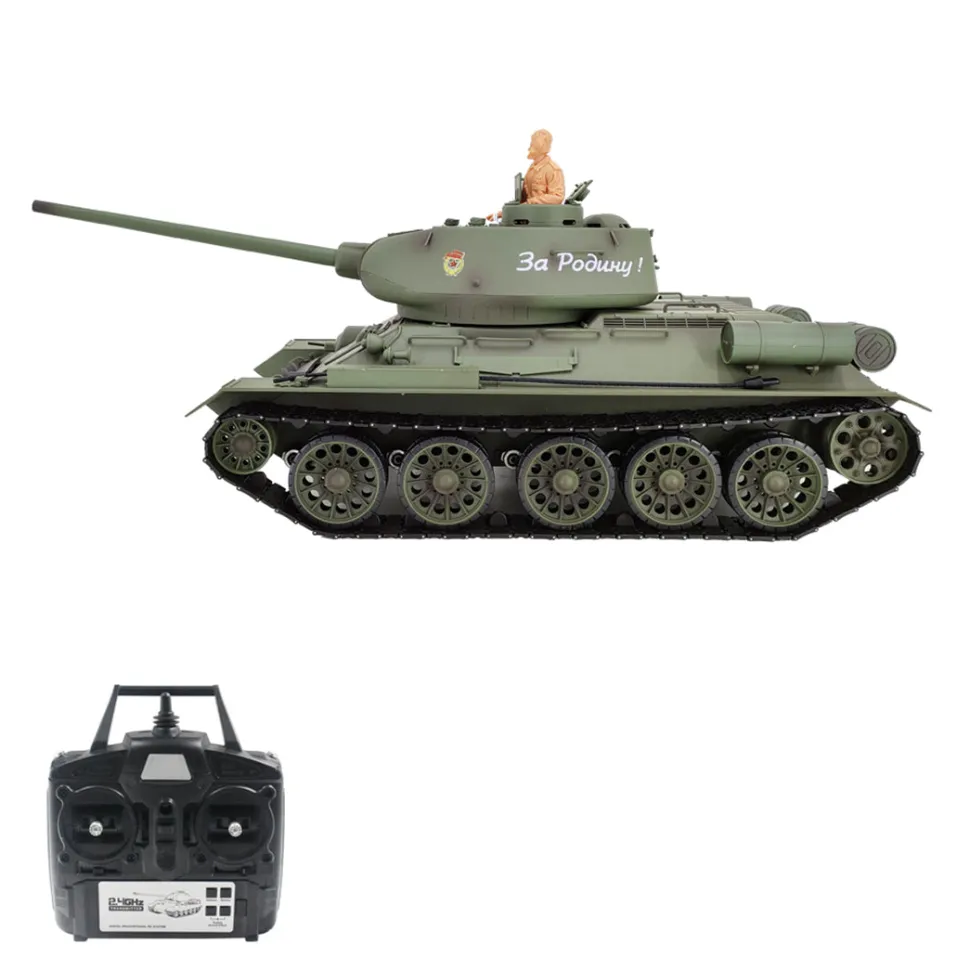 1/16 RC Tank 2.4G T34/85 RC Main Battle Tank Military Model (Upgraded Version/Army Green)