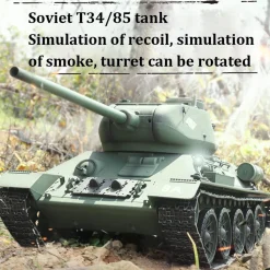 1/16 RC Tank Soviet T-34 Medium Tank 2.4G Remote Control Model Military Tank with Sound Smoke Shooting Effect - Upgraded Edition