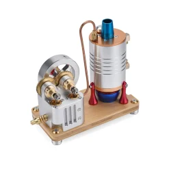 Retro All-metal Vertical Twin-Cylinder Steam Engine Model with Dynamic Balanced Crankshaft RTR STEM Model