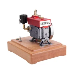 RETROL 1/8 2.6cc Mini Single-Cylinder Four-Stroke Gasoline Engine Model Upgraded Internal Combustion Engine Model