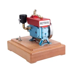 RETROL 1/8 2.6cc Mini Single-Cylinder Four-Stroke Gasoline Engine Model Upgraded Internal Combustion Engine Model
