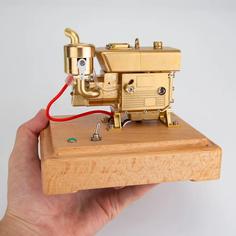 RETROL 1/8 2.6cc Mini Single-Cylinder Four-Stroke Gasoline Engine Model Upgraded Internal Combustion Engine Model