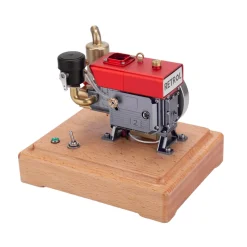 RETROL 1/8 2.6cc Mini Single-Cylinder Four-Stroke Gasoline Engine Model Upgraded Internal Combustion Engine Model