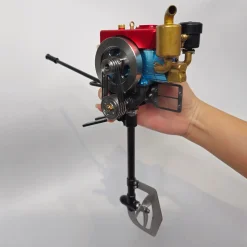 RETROL 2.6cc Single Cylinder 4-Stroke Gasoline Engine Mount Kit With Underwater Propeller Tail Assembly For 1-1.3m Model Fishing Boats