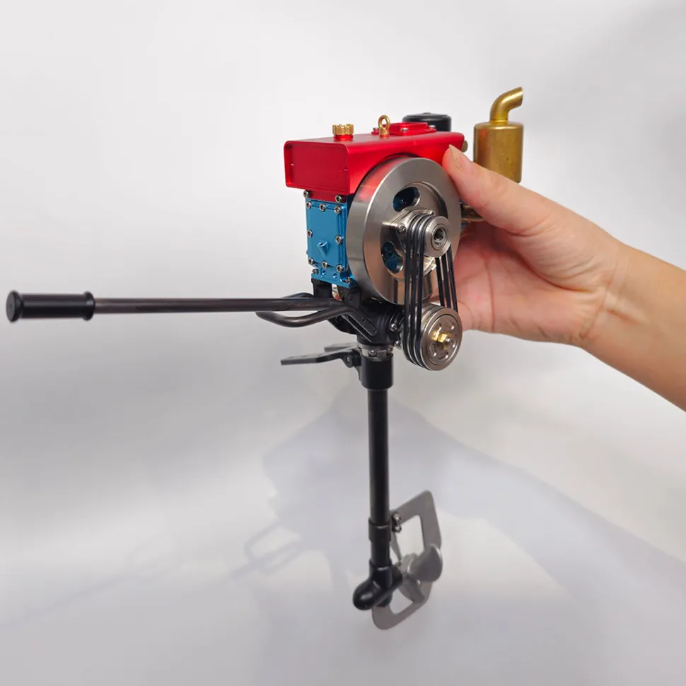 RETROL 2.6cc Single Cylinder 4-Stroke Gasoline Engine Mount Kit With Underwater Propeller Tail Assembly For 1-1.3m Model Fishing Boats