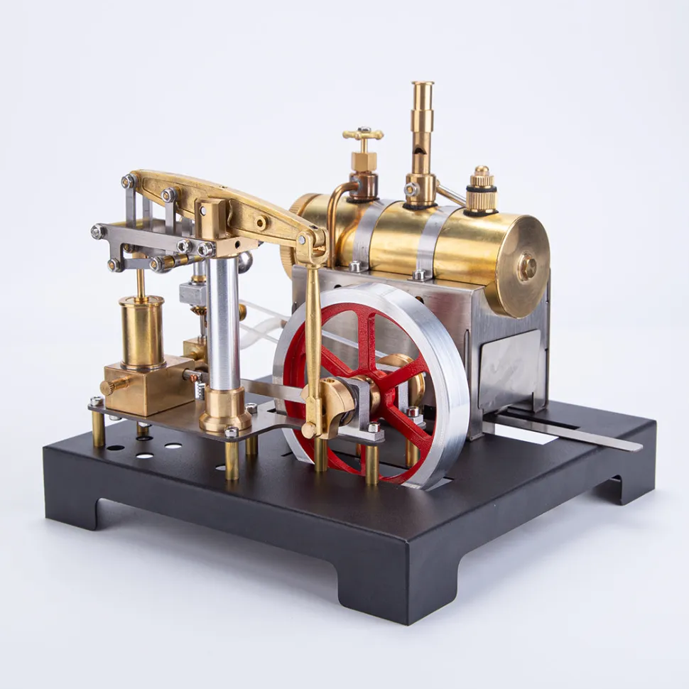 RETROL Full Metal Beam Engine Steam Engine Model Kit with Horizontal Boiler with Centrifugal Regulator Flyball
