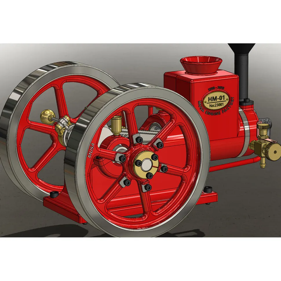 RETROL HM-01 7cc Antique Hit and Miss Engine 4-stroke Stationary Engine Horizontal IC Engine Model That Works