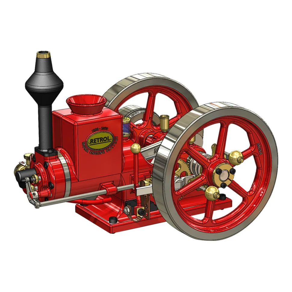 RETROL HM-01 7cc Antique Hit and Miss Engine 4-stroke Stationary Engine Horizontal IC Engine Model That Works