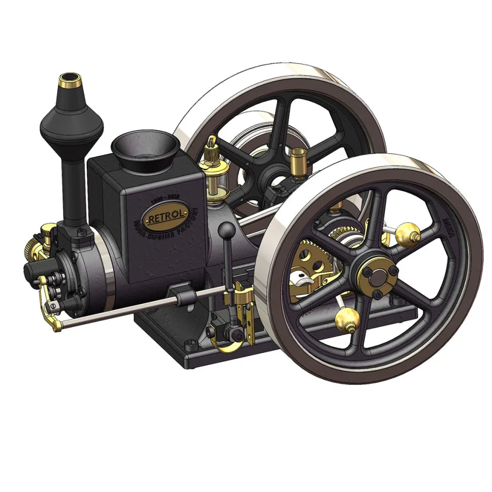 RETROL HM-01 7cc Antique Hit and Miss Engine 4-stroke Stationary Engine Horizontal IC Engine Model That Works