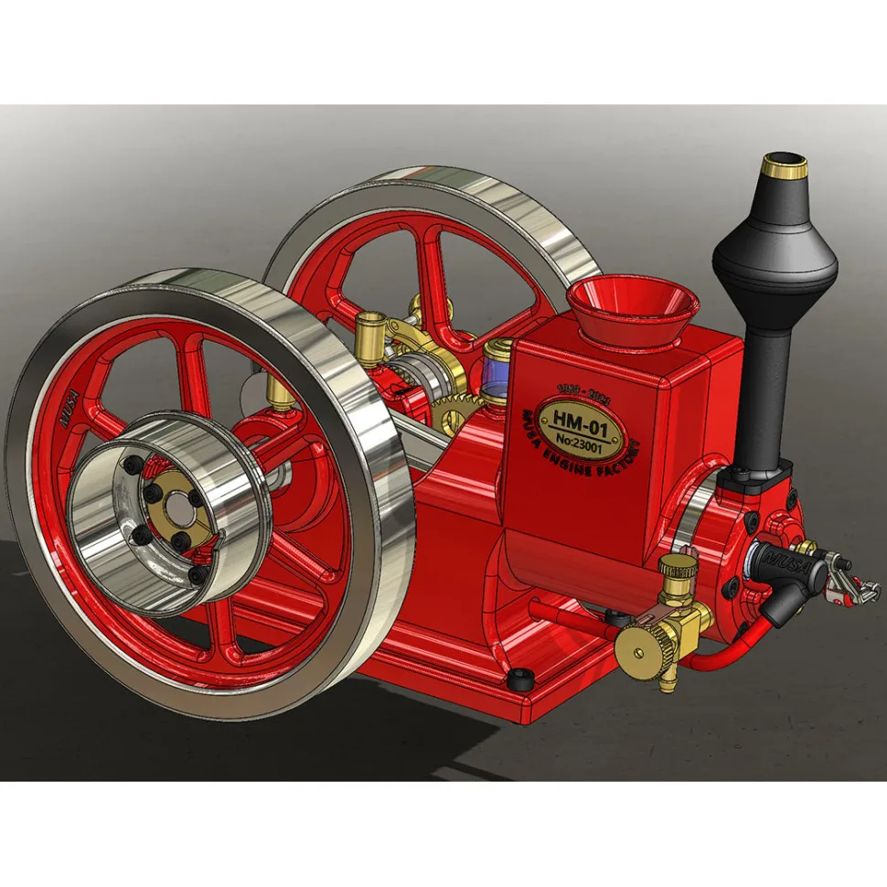 RETROL HM-01 7cc Antique Hit and Miss Engine 4-stroke Stationary Engine Horizontal IC Engine Model That Works