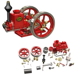 RETROL HM-01 7cc Antique Hit and Miss Engine 4-stroke Stationary Engine Horizontal IC Engine Model That Works