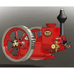 RETROL HM-01 7cc Antique Hit and Miss Engine 4-stroke Stationary Engine Horizontal IC Engine Model That Works