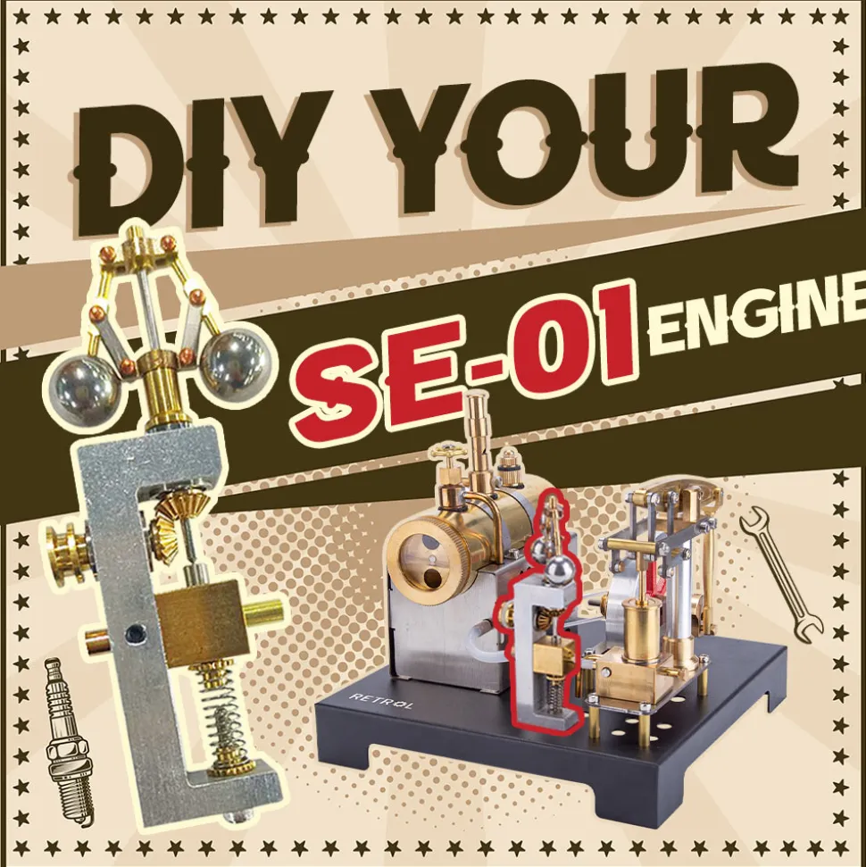 RETROL Mini Flyball Governor for RETROL SE-01 Steam Engine Model Kit