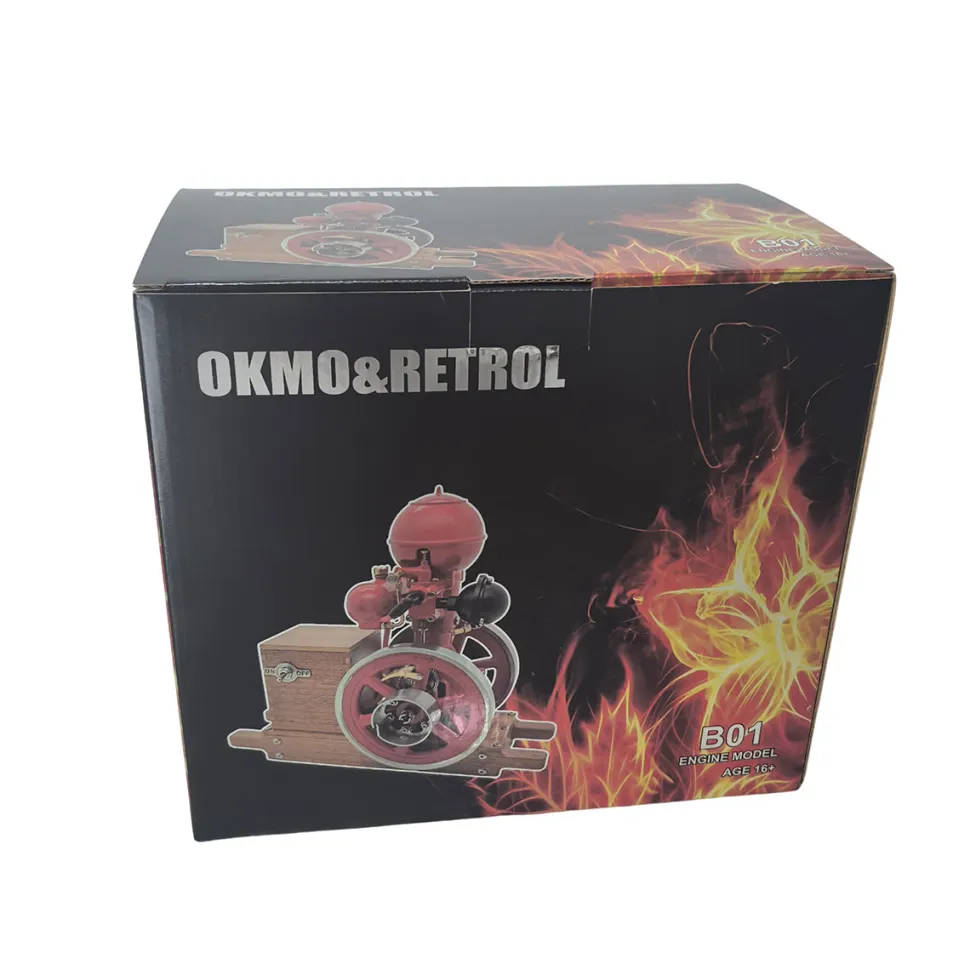 RETROL & OKMO B01 Ball Top Miniature Water-Cooled Single-Cylinder 4-Stroke Hit and Miss Gasoline Internal Combustion Engine Model