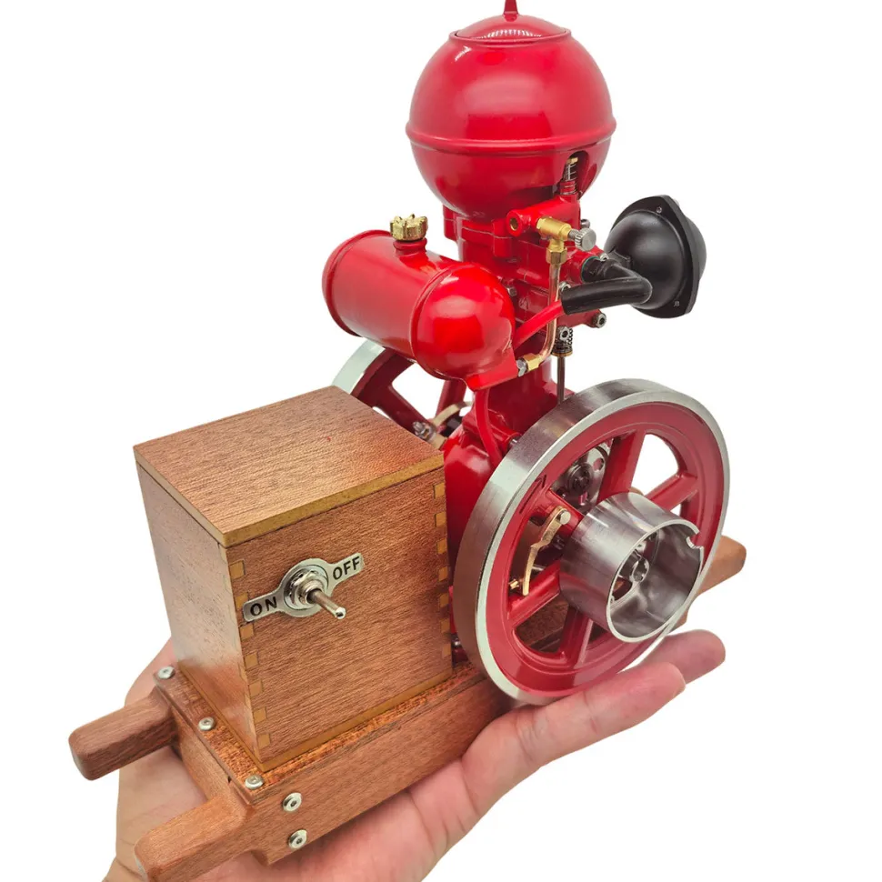 RETROL & OKMO B01 Ball Top Miniature Water-Cooled Single-Cylinder 4-Stroke Hit and Miss Gasoline Internal Combustion Engine Model
