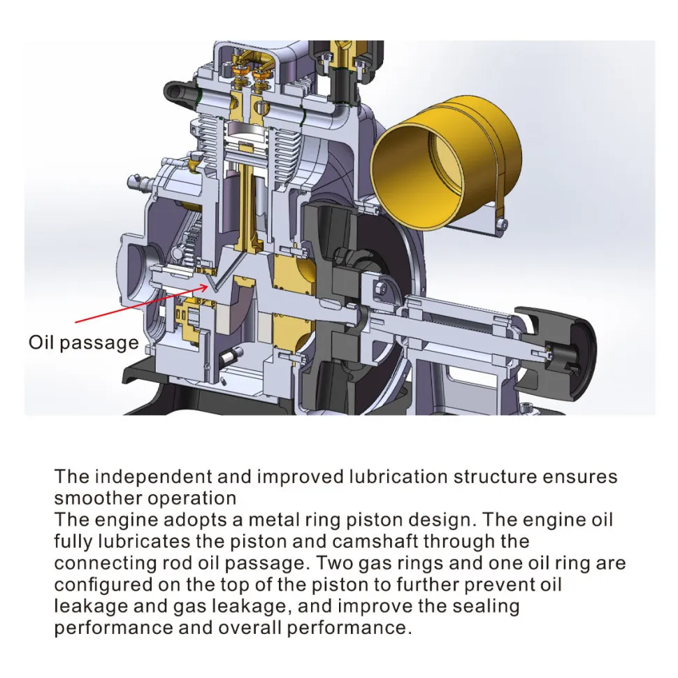 RETROL×OKMO 185 Micro Single-Cylinder 4-Stroke Gasoline Engine Model for Classic Vintage Tractor
