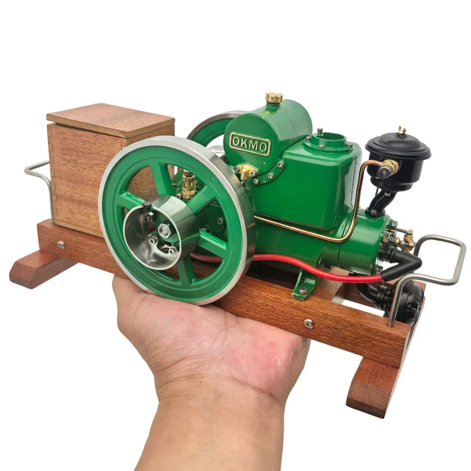 RETROL & OKMO 1110 Miniature 4-Stroke Water-Cooled Horizontal Gasoline Internal Combustion Engine Model