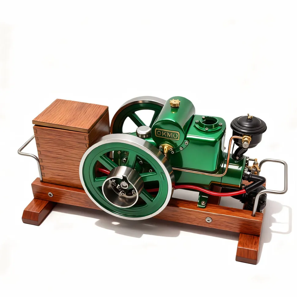 RETROL & OKMO 1110 Miniature 4-Stroke Water-Cooled Horizontal Gasoline Internal Combustion Engine Model