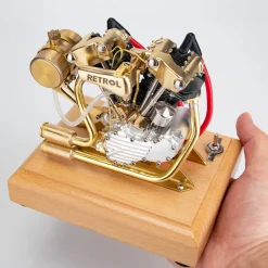 RETROL R29 4.2CC Mini V2 Engine OHV V-Twin Motorcycle Engine Double-cylinder Four-stroke Gasoline Engine Internal Combustion Engine Model