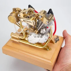 RETROL R29 4.2CC Mini V2 Engine OHV V-Twin Motorcycle Engine Double-cylinder Four-stroke Gasoline Engine Internal Combustion Engine Model